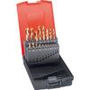 Short drill set HSSE GoldOxide 19-piece incr. by 0.5 1-10.0mm